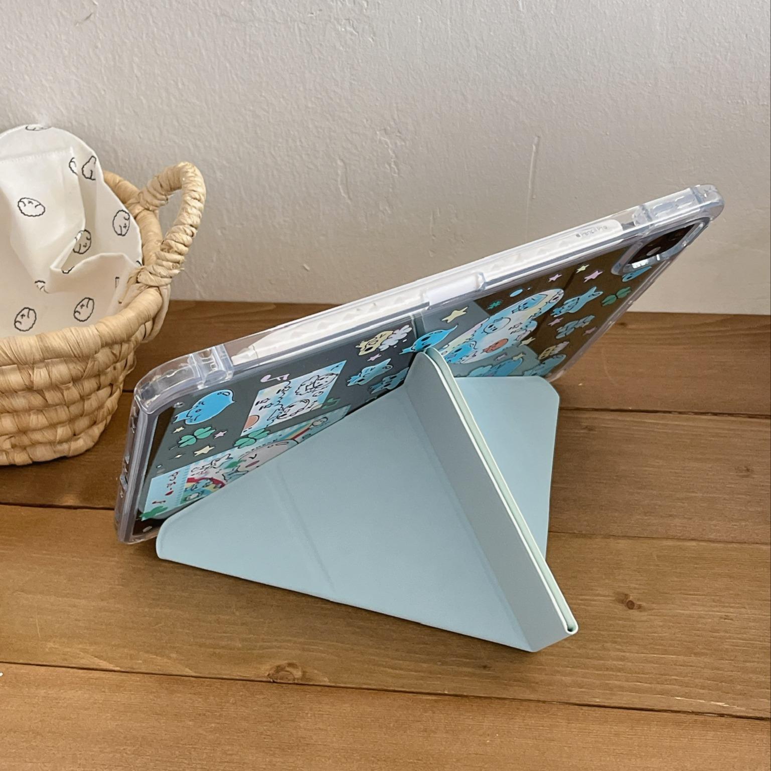 Summer Waterdrop iPad Case for 11th Gen, Lightweight and Thin Design, Pencil Slot, Drop Resistant for Mini 7/6 and Air 7/6, Tablet Casing