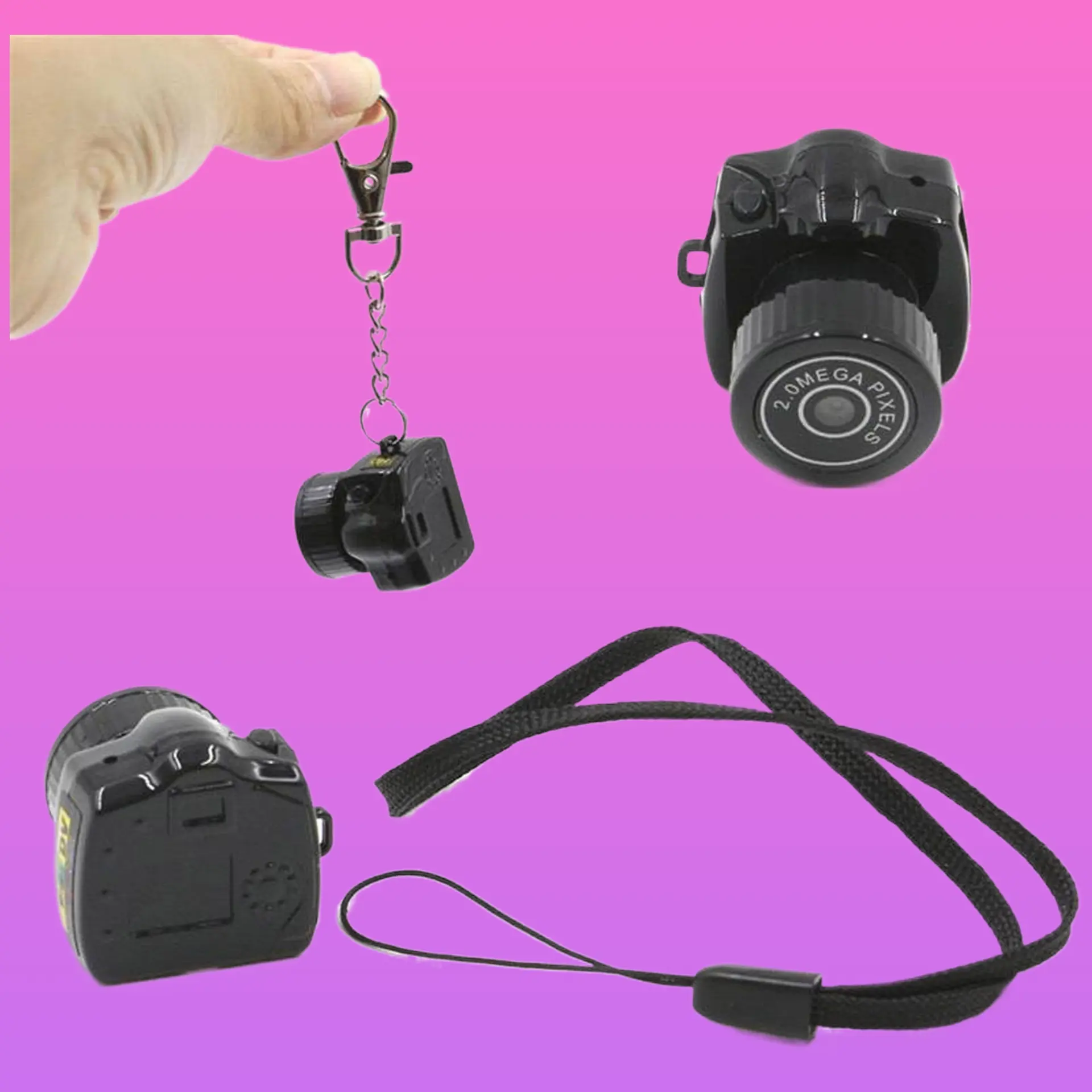 1080P Portable WiFi Mini Security Camera with Night Vision, Motion Detection, Automatic Charging, Card Support, Remote Phone Monitor, Stream for Home Security Outdoor Sports
