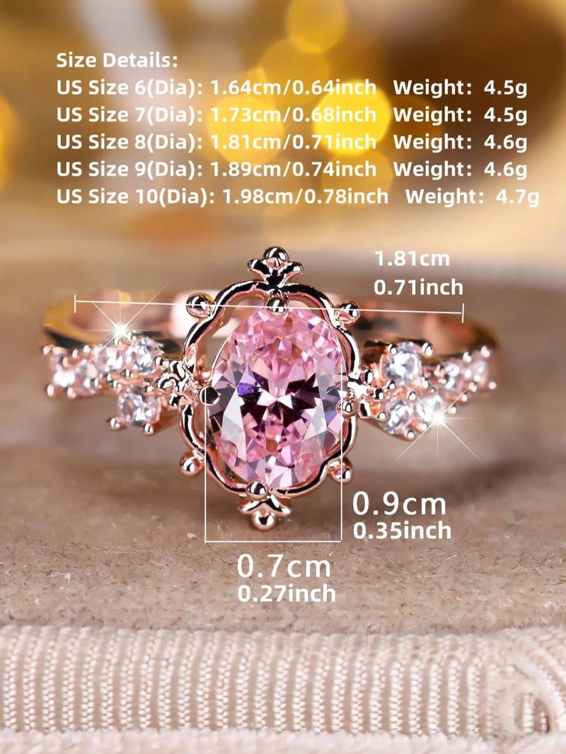 Fashion Rhinestone Decorated Ring, Elegant Artificial Zircon Decorated Ring For Women, Vintage Rings, Fashion Accessories For Party, Daily Clothing Decor For Girl, Artificial Gemstone Ring