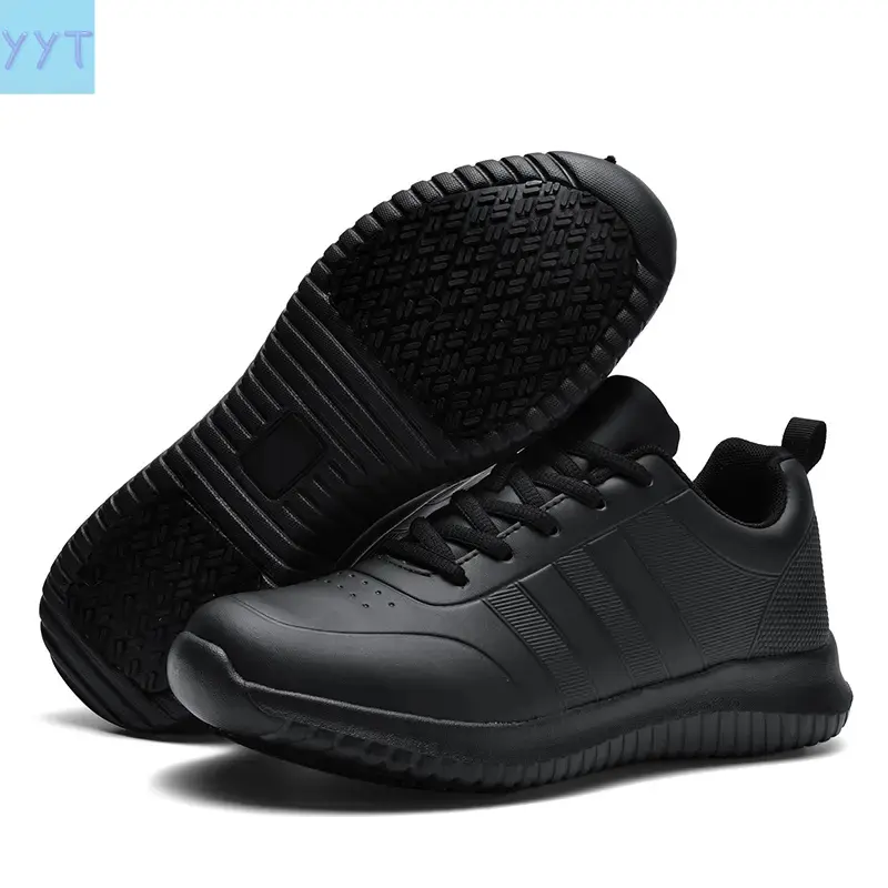 YYT1 Unisex Leather Non Food ServiceShoes, Water & OilResistant, Comfortable, Breathable,Lightweight SlipResistant ,,Restaurant,-onChef Walking shoes