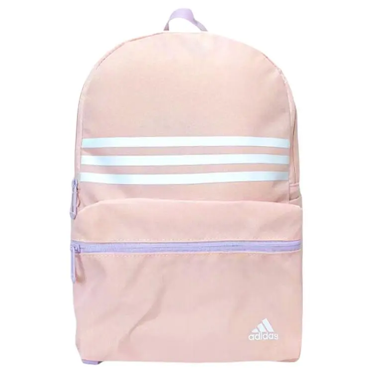 Adidas Fashion Casual Minimalist Zippered Fabric Backpack for Women in Pink