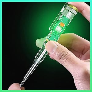 24-250V Portable Electrician Circuit Tester Pen, Responsive Electrical Tester Pen, Non Contact Voltage Tester Pen with LED Indicator Light Waterproof Electricity Measurement Pen (1PCS)