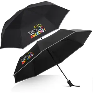 Tudomro 2 Pcs Inspirational Umbrella for Teacher Employee Appreciation Gift for Women We Don't Do Average We Do Awesome 38" Automatic Umbrella for Thank You Christmas Birthday End of Year Gift