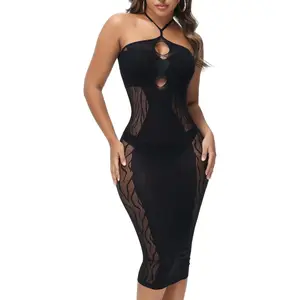 Goddess wardrobe XIUSEMY Womens Sexy Lingerie Dress Halter Neck Babydoll Bodycon Dress Teddy Chemise Nightwear