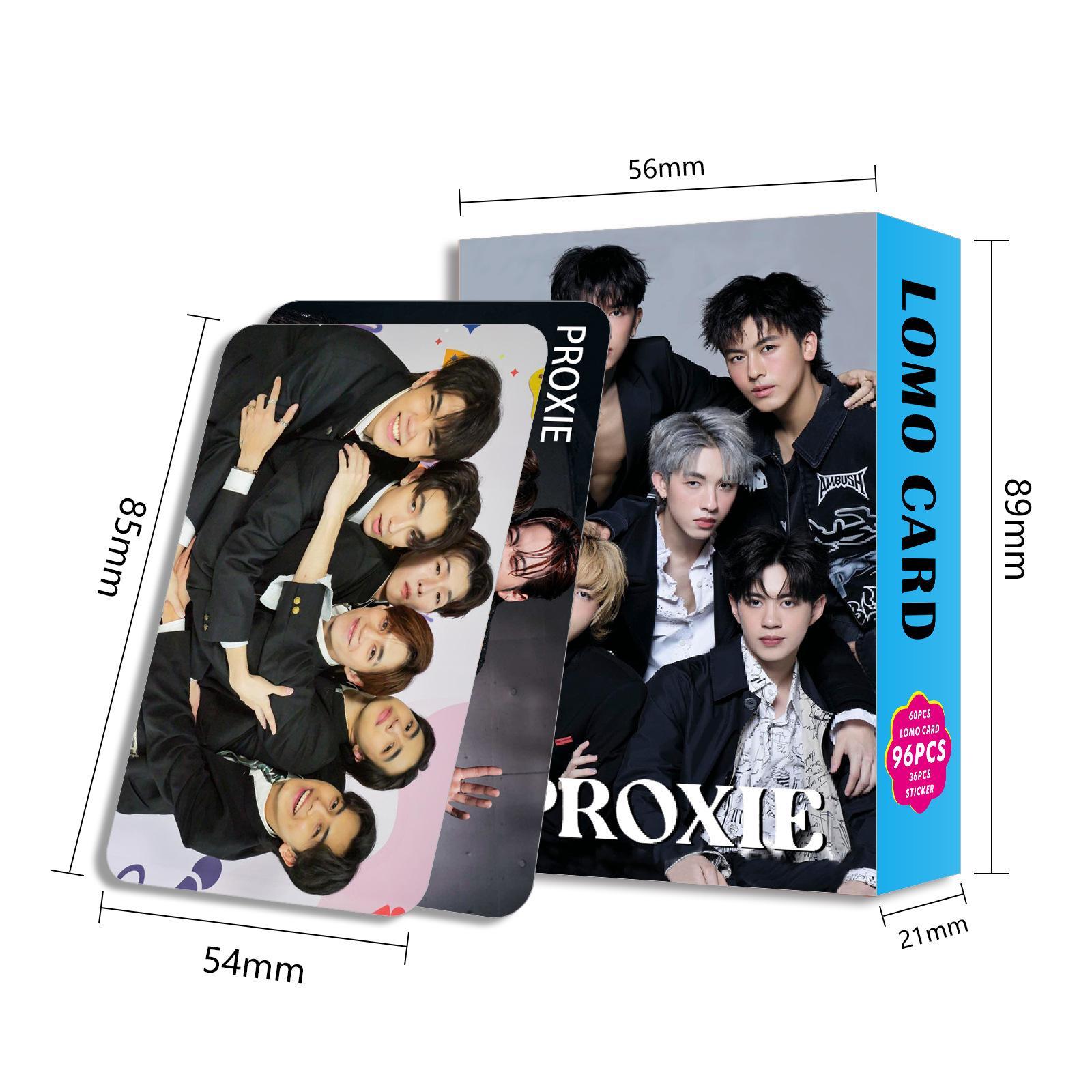 96 Pcs/Set Thai Boy Group PROXIE DICE Lomo Card Onglee Chokun Idol HD Photocard with Stickers Cosplay Gift ﻿