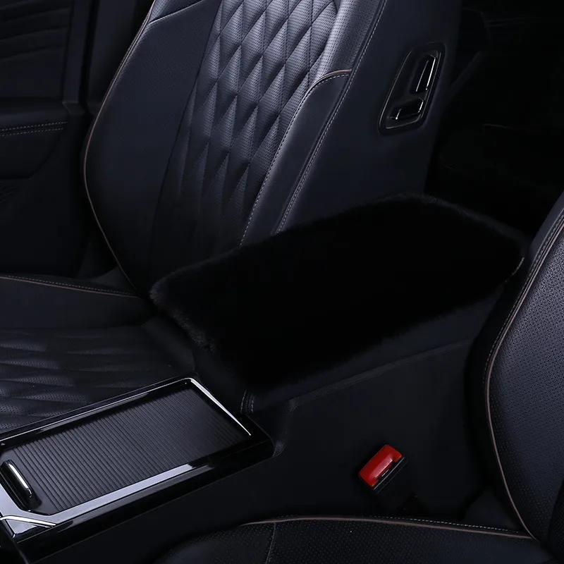 [Soft Plush Armrest Pad]Soft Furry Plush Armrest Box Pad Cover - Universal Car Accessories Center Console Box Armrest Pad boujee car accessories for girls