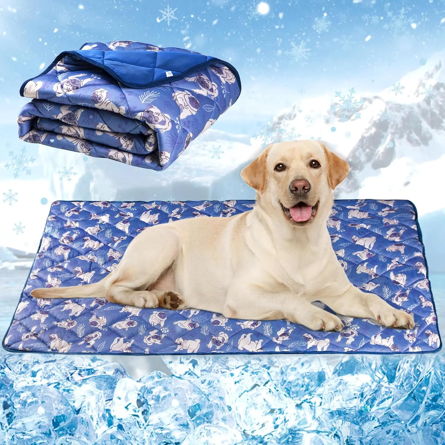 Cooling Mat, Outdoor  Cooling Pad, Washable Dogs Cats   Cooling Pads Summer Sleeping Kennel Mats, Self Cool Ice Blanket for Indoor & Outdoor  Beach Essentials Medium