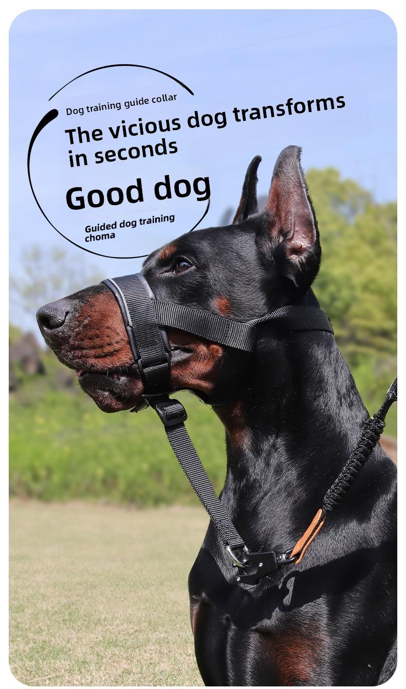 Reflective Anti-Pull Dog Muzzle & Headcollar |   Soft Adjustable Pet Training Halter for Safe Walking