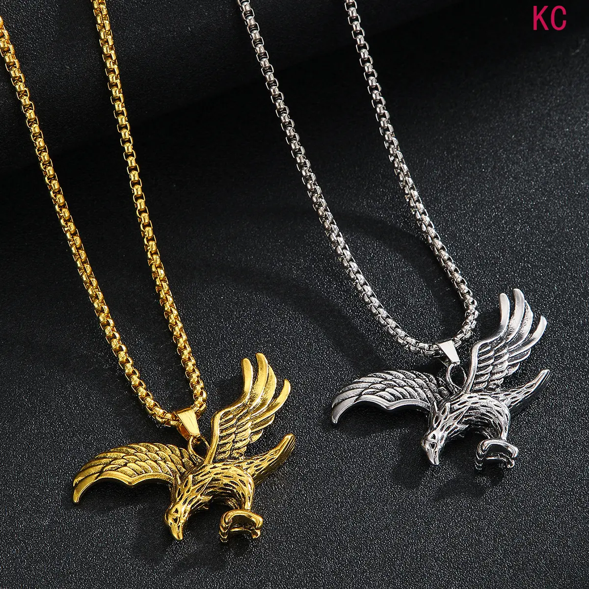 Spread Eagle Pendant Necklace For Men, Stylish Bold Neck Jewelry, Personality Versatile Daily Fashion Accessories
