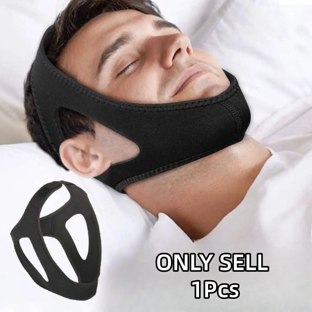 Adjustable Anti-Snoring Mouthguard, Comfortable Breathable Jaw Support Strap, Corrects Facial Shape, Sleep Apnea Relief, Prevents Snoring, Nighttime Snore Prevention, Fit, Restful