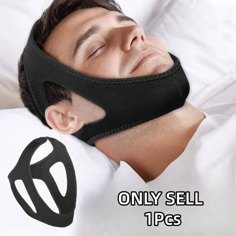 Adjustable Anti-Snoring Mouthguard, Comfortable Breathable Jaw Support Strap, Corrects Facial Shape, Sleep Apnea Relief, Prevents Snoring, Nighttime Snore Prevention, Fit, Restful