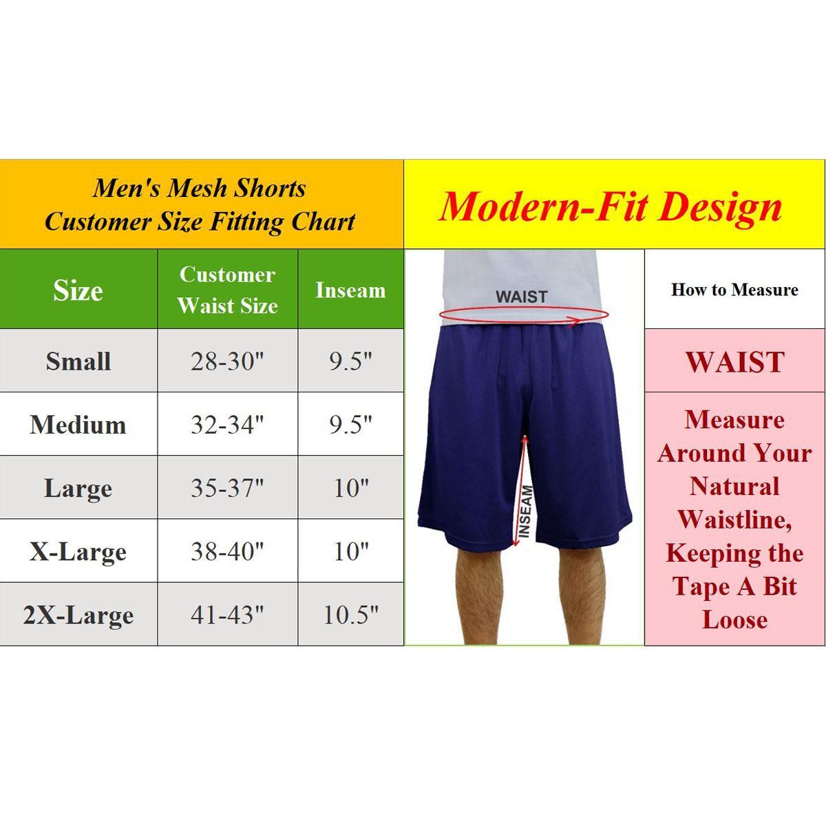Men's 5-Pack Moisture-Wicking Performance Active Mesh Shorts Menswear