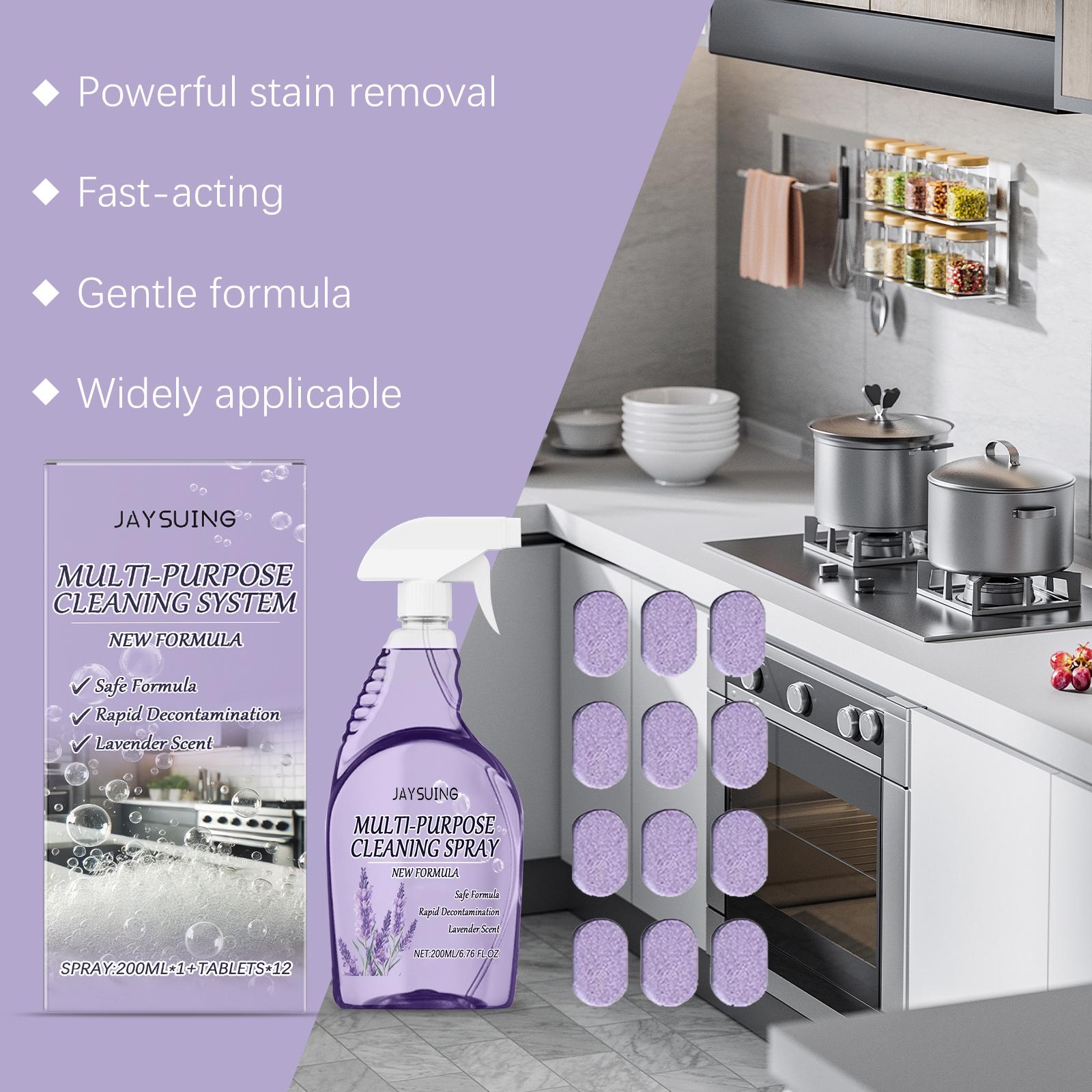 Jaysuing Multi-Purpose Cleaner Clean Oil Remove Stains Kitchen Bathroom Clean Multi-Purpose Cleaner