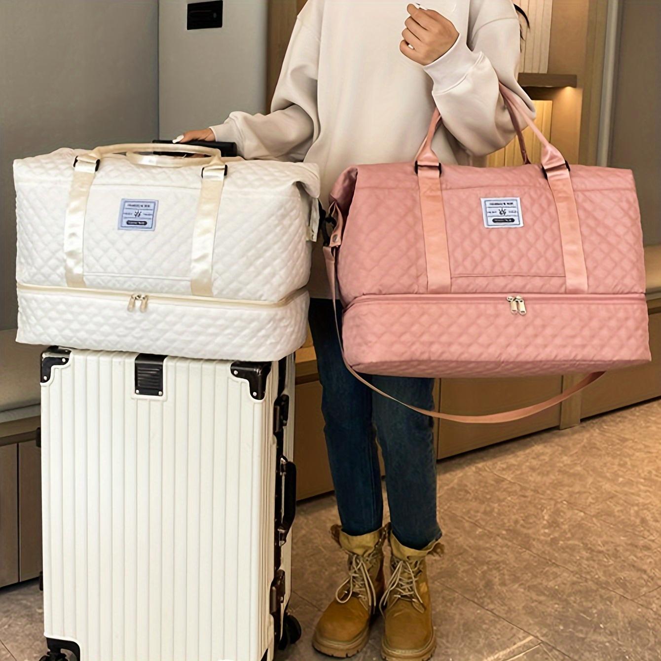 Travel Bag Set, Women's Weekend Bag with Shoulder Strap, Overnight Bag with Shoe Compartment, Yoga Gym Bag with Wet Pocket and Shoe Pocket, Pre and Postpartum Hospital Bag, Business Sports Bag Set