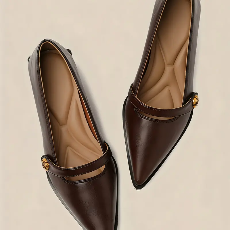 French Retro Mary Jane Women Shoes, Square Toe PU Leather, Comfortable Arch Support, Perfect for Work, Commute, Parties, All Seasons
