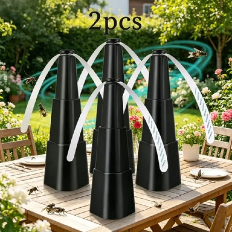 2 pack Portable Low Noise Outdoor Fly Repellent Fan with Simple Operation, Chemical-Free Safe for Pets and Humans, Great for RV Camping Picnic and Backyard Outdoor Dinner