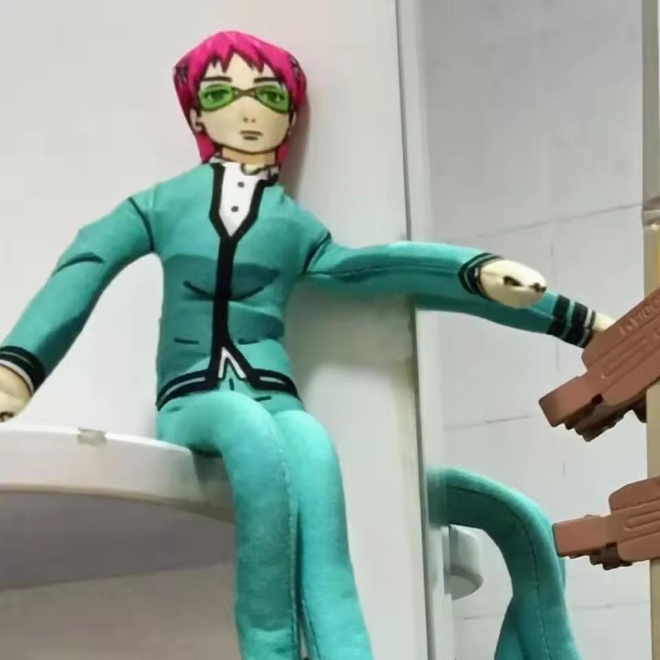 Anime The Disastrous Life of Saiki K Saiki Kusuo Cosplay Doll Twistable Shape Room Decoration Abstract Cartoon Figure Dolls Gift