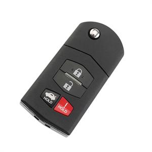Key Fob Cover Replacement 4 Buttons Key Fob Remote Control Shell Case- Compatible for Mazda 3 5 6 MX-5 CX-7 CX-9 RX-8