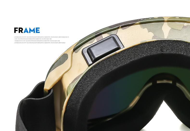 Large Frame Ski Goggles with Colorful Lenses & Soft Sponge Padding, Impact-Resistant Anti-Glare Snow Eyewear for Outdoor Winter Sports, Snowboarding & Skiing