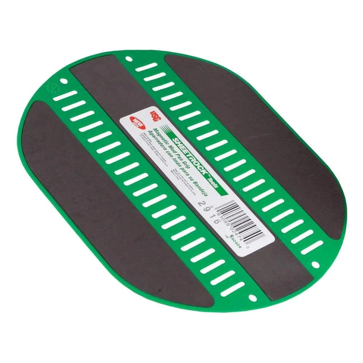 8-Inch Rubber Magnetic Grip Handle for Drywall Taping Mud Pan, Steel Construction, Holds Pan Securely via Strong Magnet
