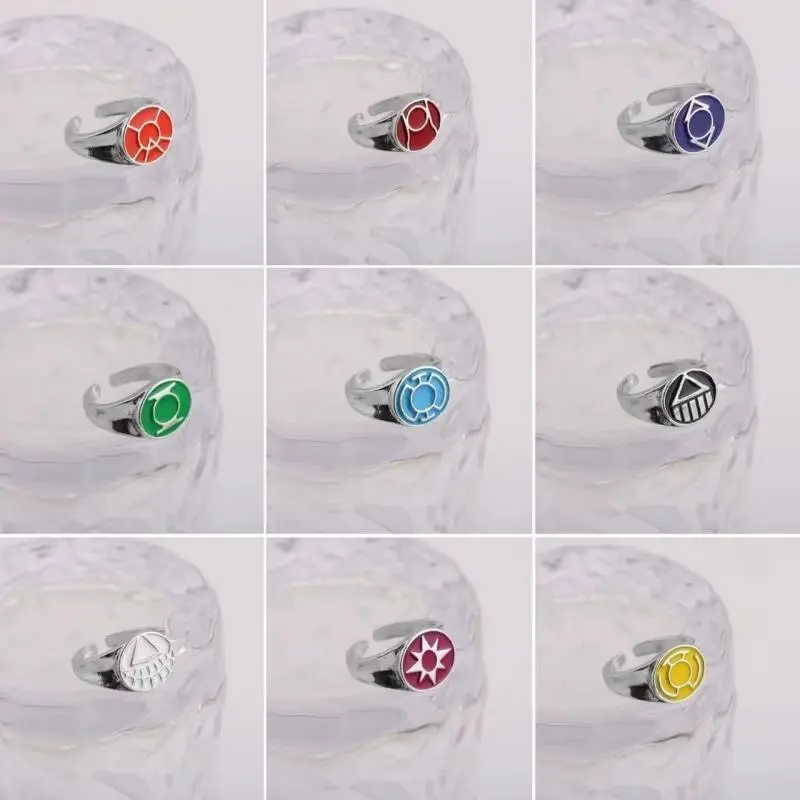 Green Lantern Harold Jordan Red Lantern Corps Black Lantern Ring Cosplay Fashion Accessories Movie & TV Merchandise Anime Gifts