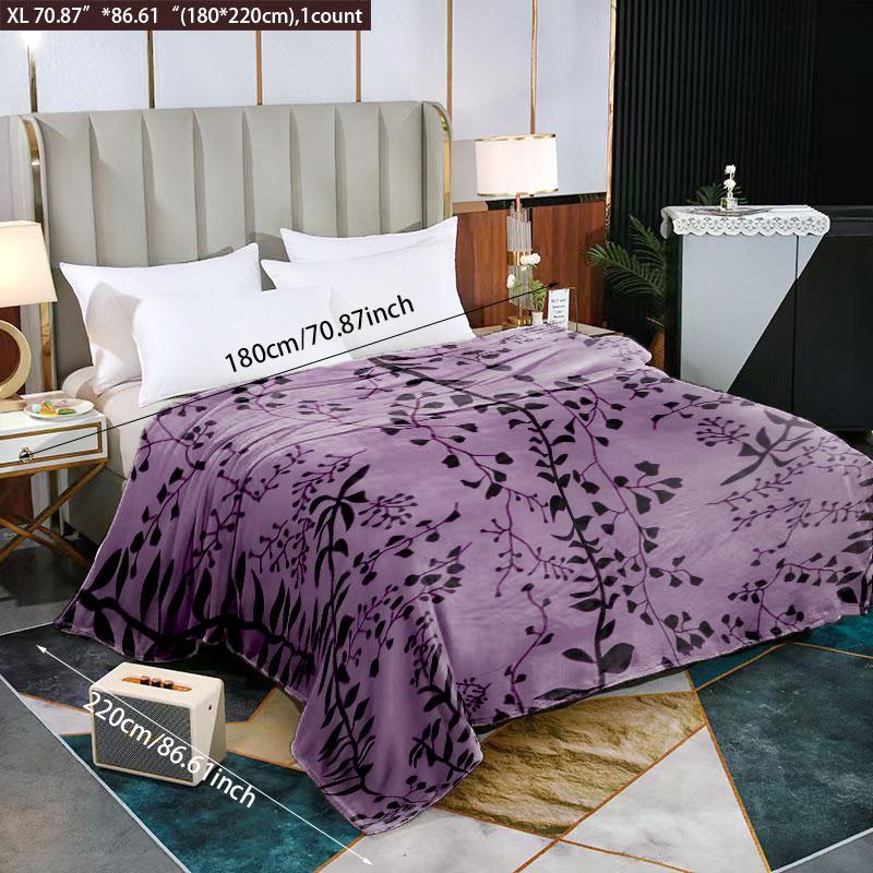 Leaf Pattern Blanket, Floral Blanket, Soft Comfortable Throw Blanket, Warm Napping Blanket for Home Office Travel Camping, Soft Comfy Blanket