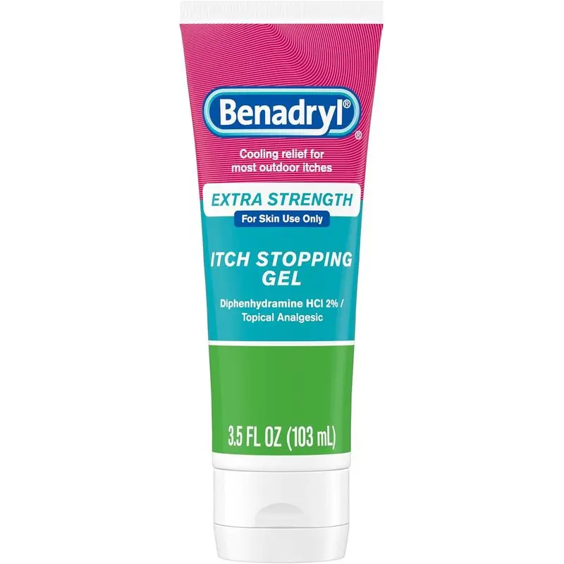 Outdoor sports Benadryl Itch Relief Gel Extra Strength, 2% Diphenhydramine HCl, 3.5 fl. Oz