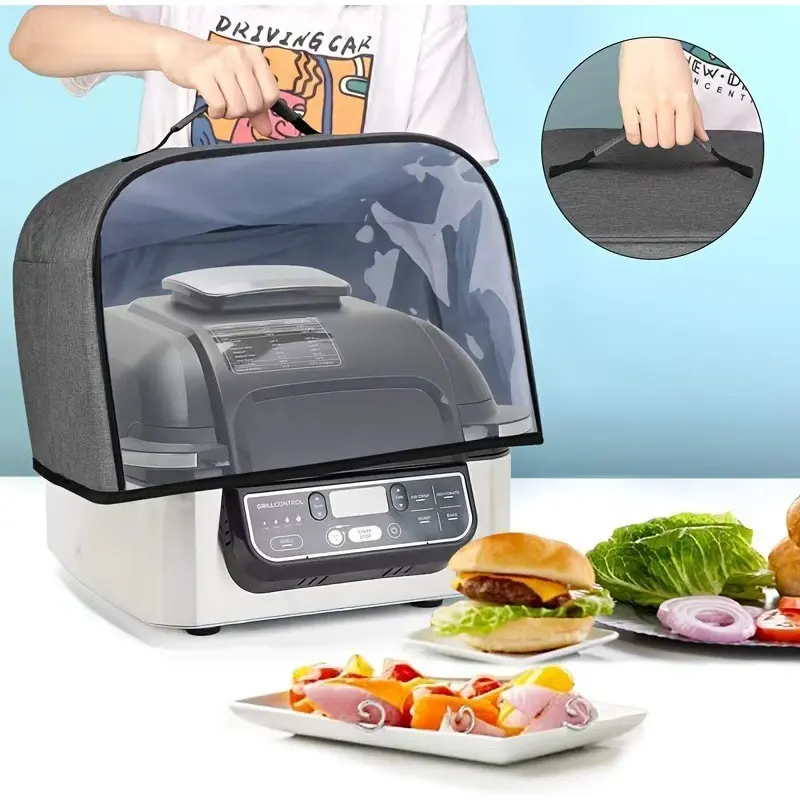 Air Fryer Protector Cover, Waterproof Durable with Storage Pocket, Oven Bread Maker Dust Cover, Easy Clean Home Essential