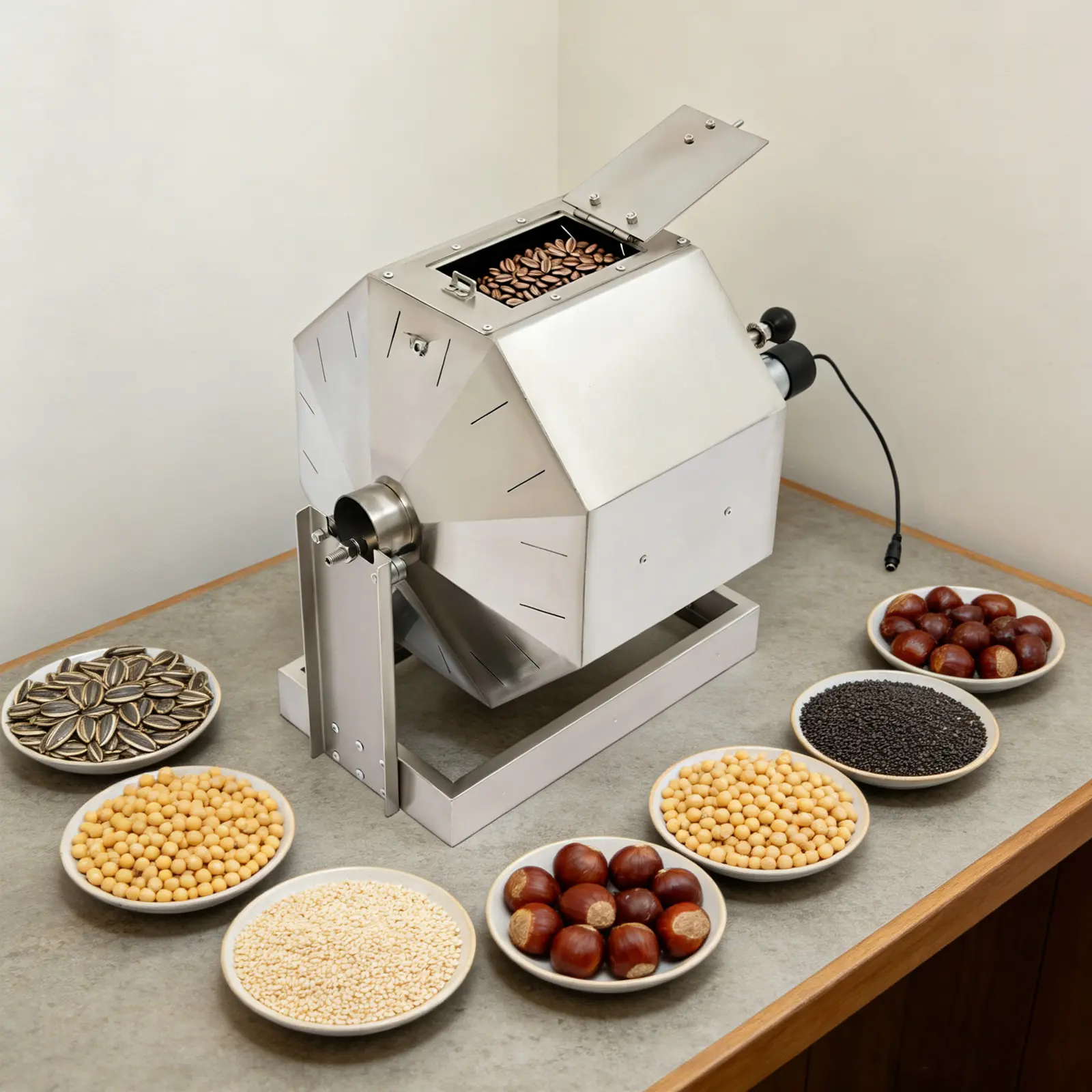 14.5L Coffee Bean Roaster  for Home Cafe Gas Stove Coffee Nut Roasting Use