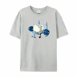 Broken Egg Bench Press Funny Gym Graphic Cotton T-Shirt, Fitness Comfort Tee, Workout Humor Fashion Outfit, Oversized Casual Shirt, Birthday & Gym Lover Gift For Him