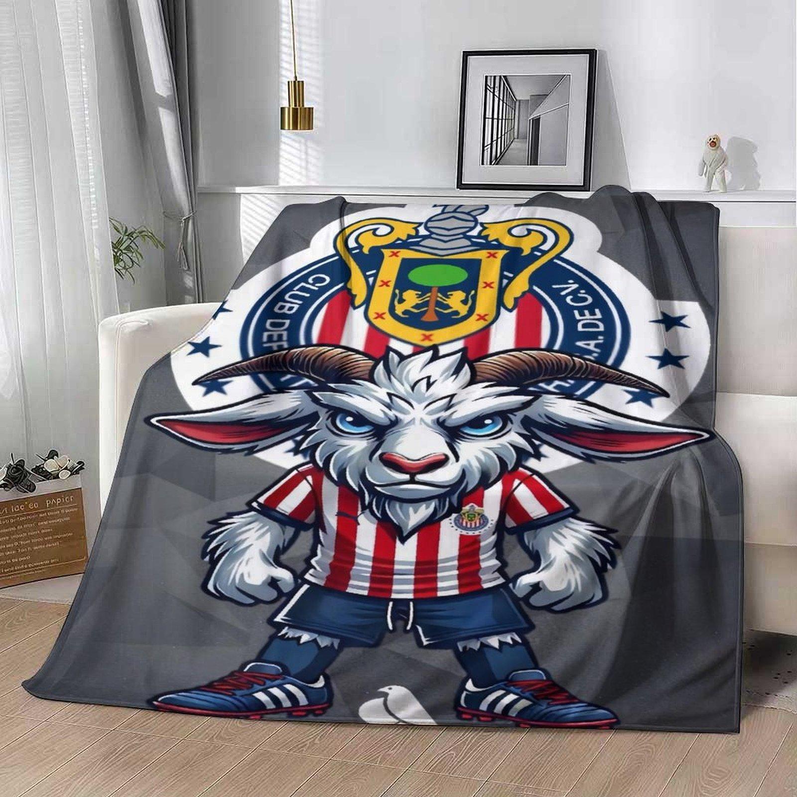 Chivas Blanket - Chivas Deportivo, Liga MX, Las Chivas of Guadalajara, Mexican football fan Blanket,  Mexican league Soccer Club Blanket  , Cobija Sherpa Plush del Chivas, Regalo Papá, Regalo Mamá, Regalo Abuelo