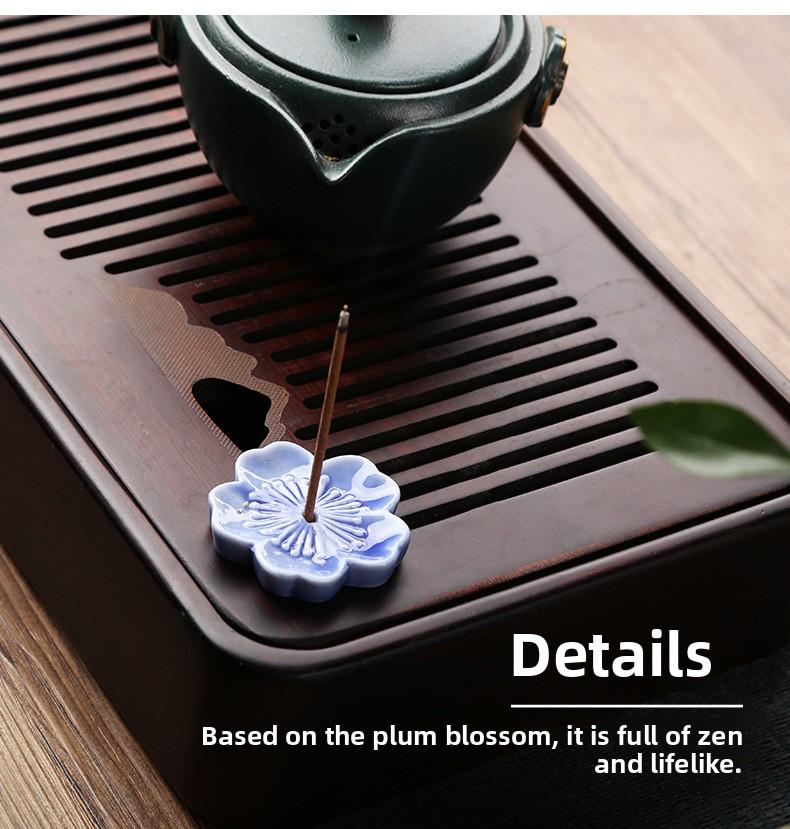 Cherry Blossom Mini Incense Holder & Tray for Sandalwood & Agarwood Sticks - Decorative Design incense stick