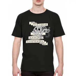 NWT The Last Unicorn Skull Gothic -Shirt - Retro Dark Gothic Unicorn Skull & Riddlet Graphic Glossy Finish, Unisex Round Neck Shirt Suitable for Parties, Beachwear, Casual Wear, Machine Washable, Plus Size for