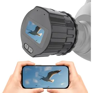 64GB Digital Eyepiece Telescope Camera:  Video Recording & WiFi Telescope Microscope Accessory, 25-50mm Eyepiece Adapter, Screen Support, App Control,  for Astrophotography, Birds Watching