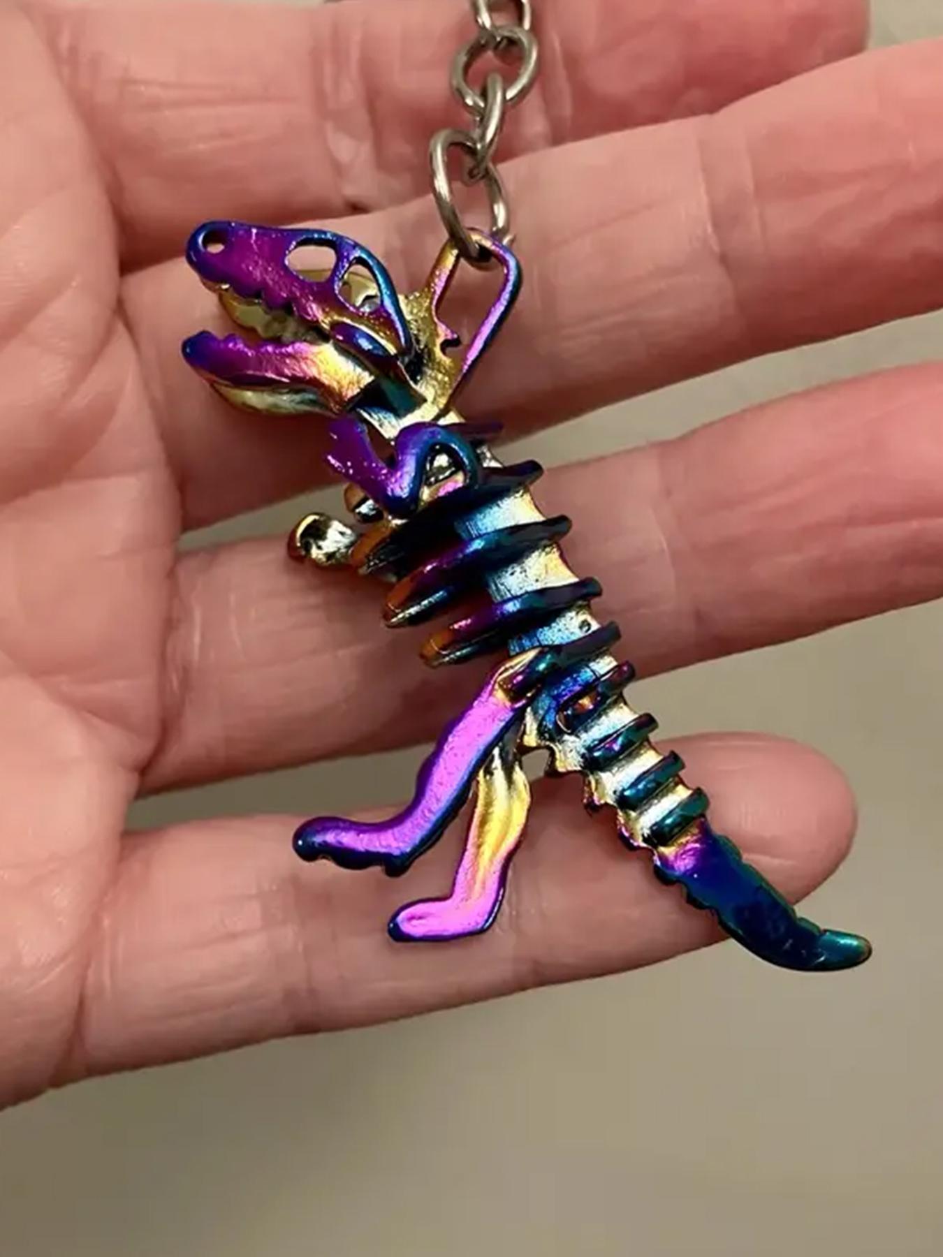 Cute Dinosaur Skull Design Keychain, 2024 Fashionable Creative New Novelty Keychain for Men & Women, Stylish Keychain, Trendy Accessories for Bag, Backpack & Car Key