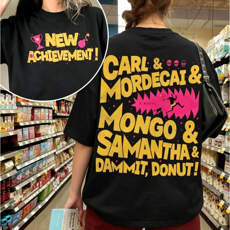 2 Sided Printing New Achievement Dungeon Crawler Carl T-shirt, LitRPG BookTok T-shirt, Gift for Reader,Fantasy Science Fiction Book Lover Donut Fan Shirt,Bookish T-shirt