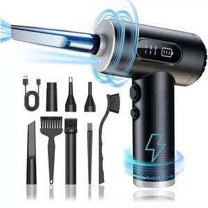 Electric  Duster, 3-Gear Dust Blower for Computers Cordless PC Dusters Keyboard Electronics Cleaning Kit - 50000RPM 6000mAh Rechargeable with LED Light Display