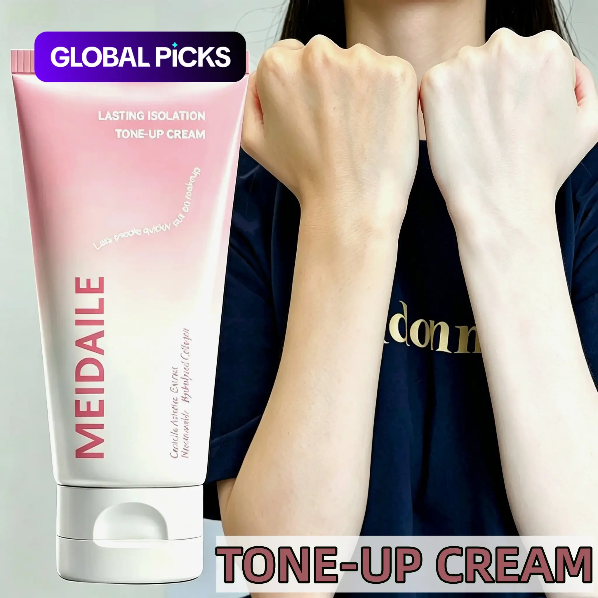 MEIDAILE Tone-up Cream for dull white skin,Tone Up Body Cream Makeup,No-makeup Cream,Quick Skin Tone Balancer – Evens Out Complexion - No Makeup Natural Look - Long-Lasting Hydrating & Sebum Control Face and Body – Vegan, No Animal Tested – 1.76oz