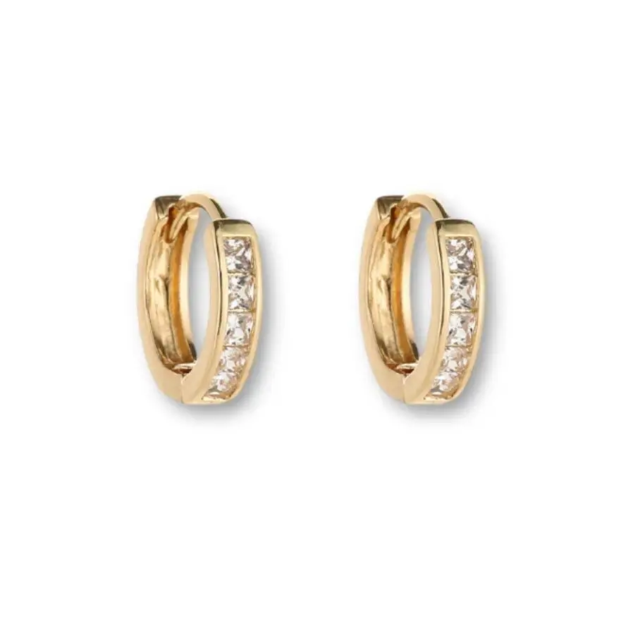 12mm Small Hoop Earrings with Sparkling Cubic Zirconia, Elegant and Trendy Unisex Fashion Jewelry, Versatile Statement Accessory, Ear Hoops, Trendy Jewelry, Female, 0.4 Inches, Cz Earrings, Indoor, Dainty Lightweight Hoops, Cz Dainty Earrings