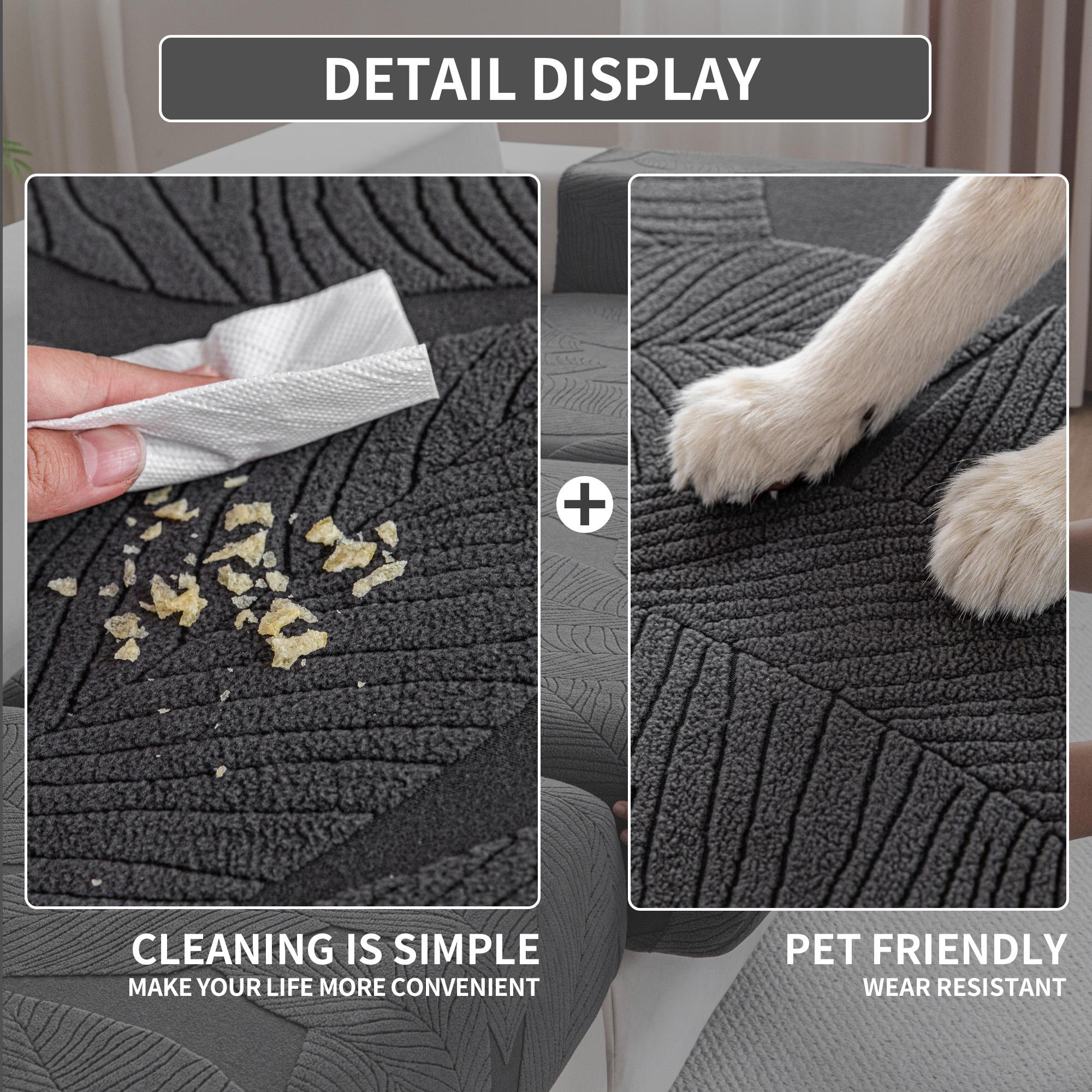 1 Count Elastic Sofa Seat Cover, Modern Anti-Slip Universal Slipcover for L-Shaped and 1–4-Seater Sofas, Elastic Sofa Slipcover