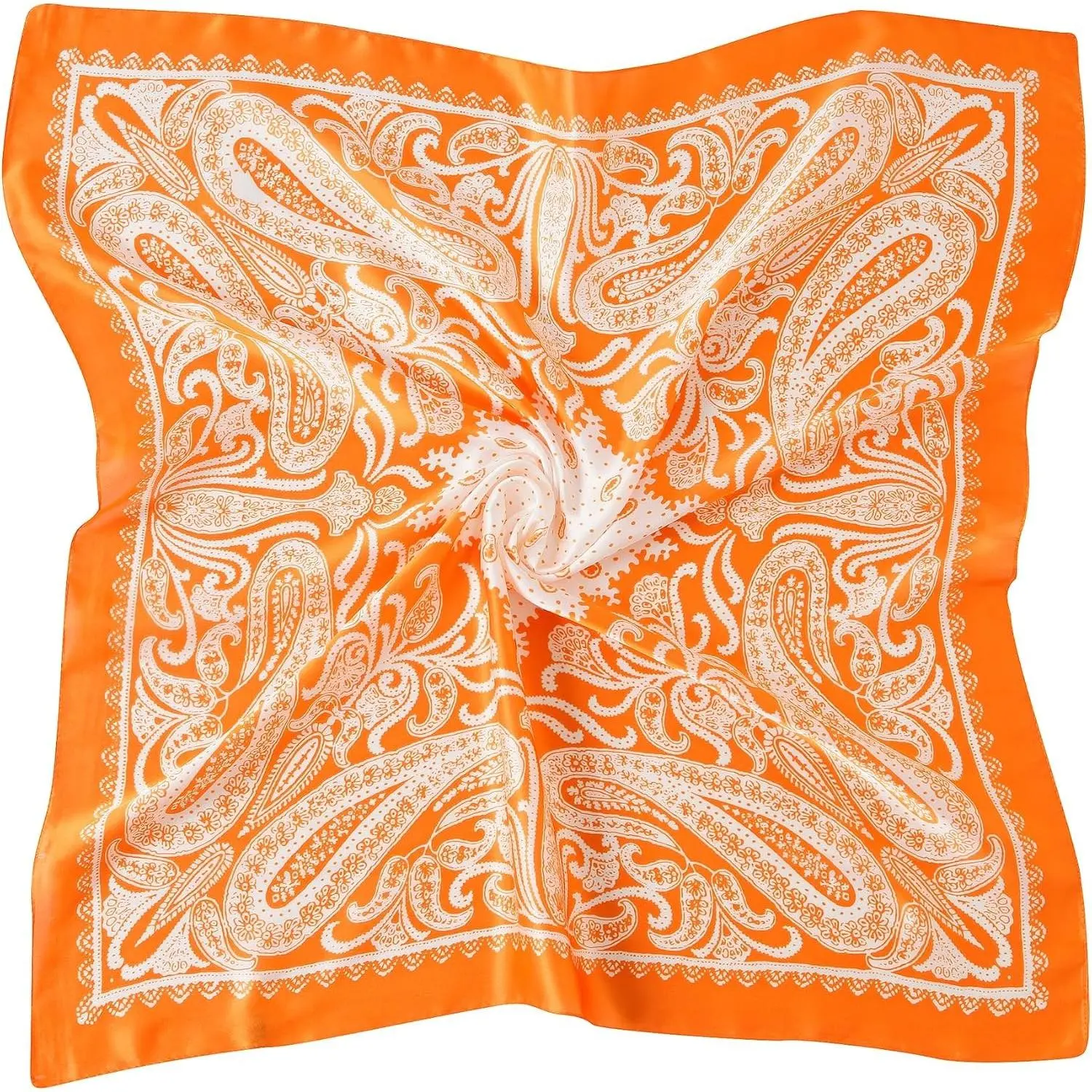Women's Scarf Hair Bandanas Square 27.5" Satin Wrap Fashion Pattern Scarves Emulation Silk Handbag Ribbons NecktieGift