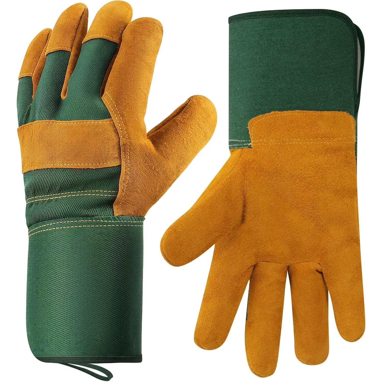 Gardening Gloves, Rose Pruning Gloves for Men & Women, Breathable Cowhide Leather Gauntlet,  Garden Gifts & Tools for Gardener