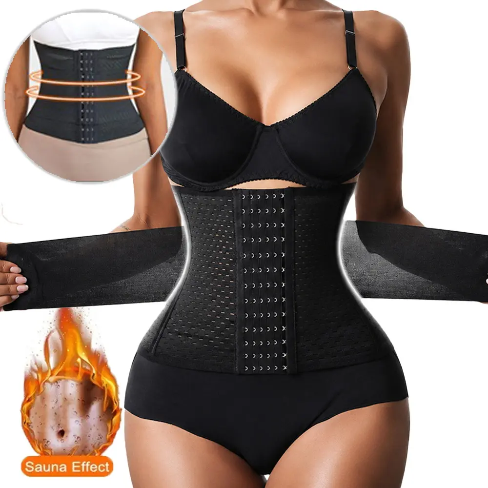 Women's Adjustable Underbust Waist Cincher Tummy Control Shaperwear Compression Waist Trainer Women Double Belt Wrap Corset Trainer Shaper Girdle Wrap Belly Band