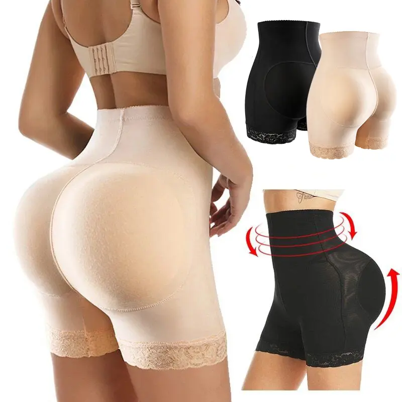 Women Butt Lifter Padded Shapewear High Waist Hip Enhancer Pads Shorts Seamless Underwear Tummy Control Panty