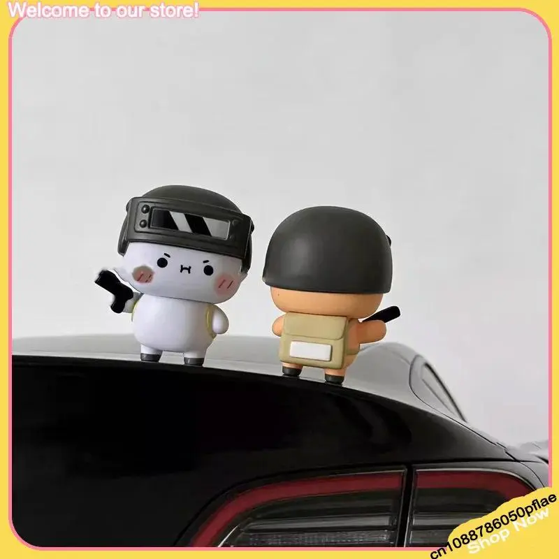 13cm Yier And Bubu Car-Mounted Decorative Item Action Figure Trendy Doll Ornament Collection Desktop Decoration Toy Girl Gift