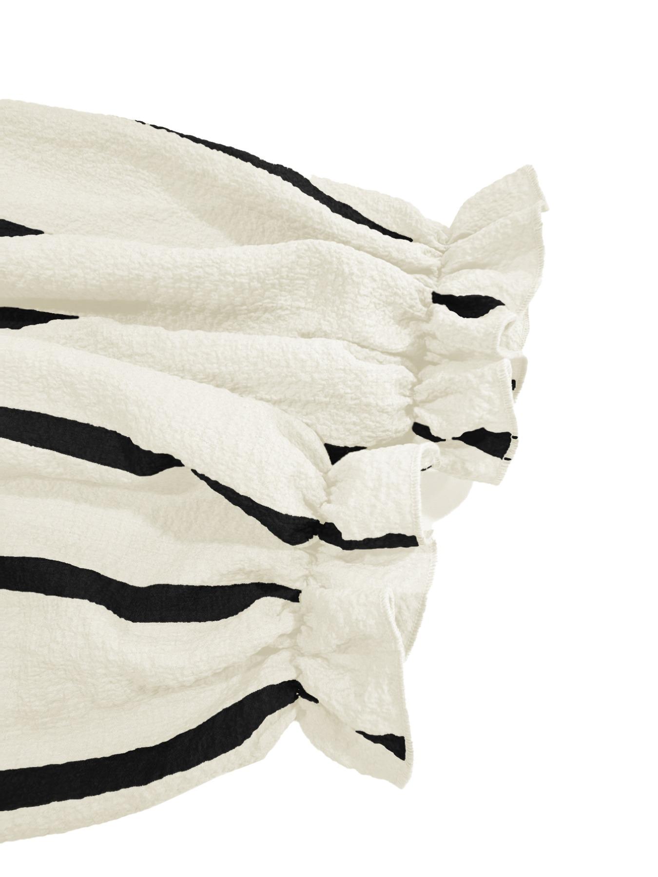 Women's Striped Print Long Sleeves Shirt, Casual Soft Top for Daily Wear, Ladies Clothes for All Seasons, Blouse