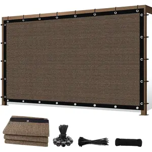 8' X 16' 90% Sun Shade Cloth Outdoor Patio Mocha Pergola Shades Cover Privacy Screen UV Block Porch Screens Canopy for Patio Outside Outdoor