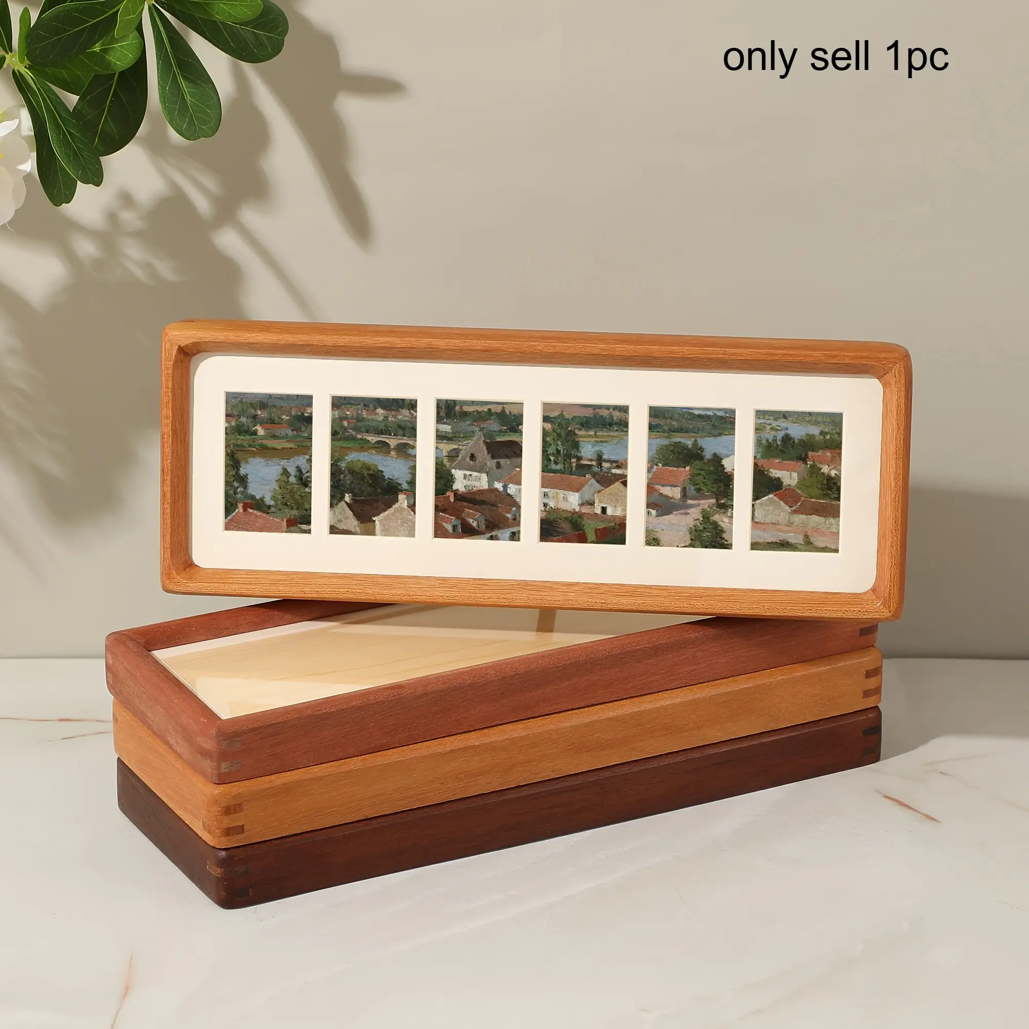 Multi-color rectangular solid wood photo frame with detachable backboard for desktop display. Ideal for photo wall, home decoration, collection and art exhibition. Gallery Wall Decor