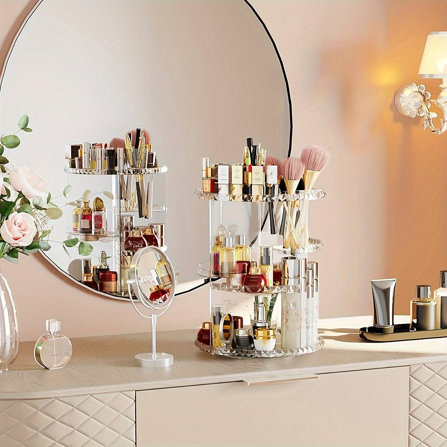 360 °   Rotating Makeup Organizer, Multi Layer Clear Large Capacity Spinning Skincare Organizer, Storage Holder for Home Bedroom Bathroom, Home Organizer, Cosmetic Organizer