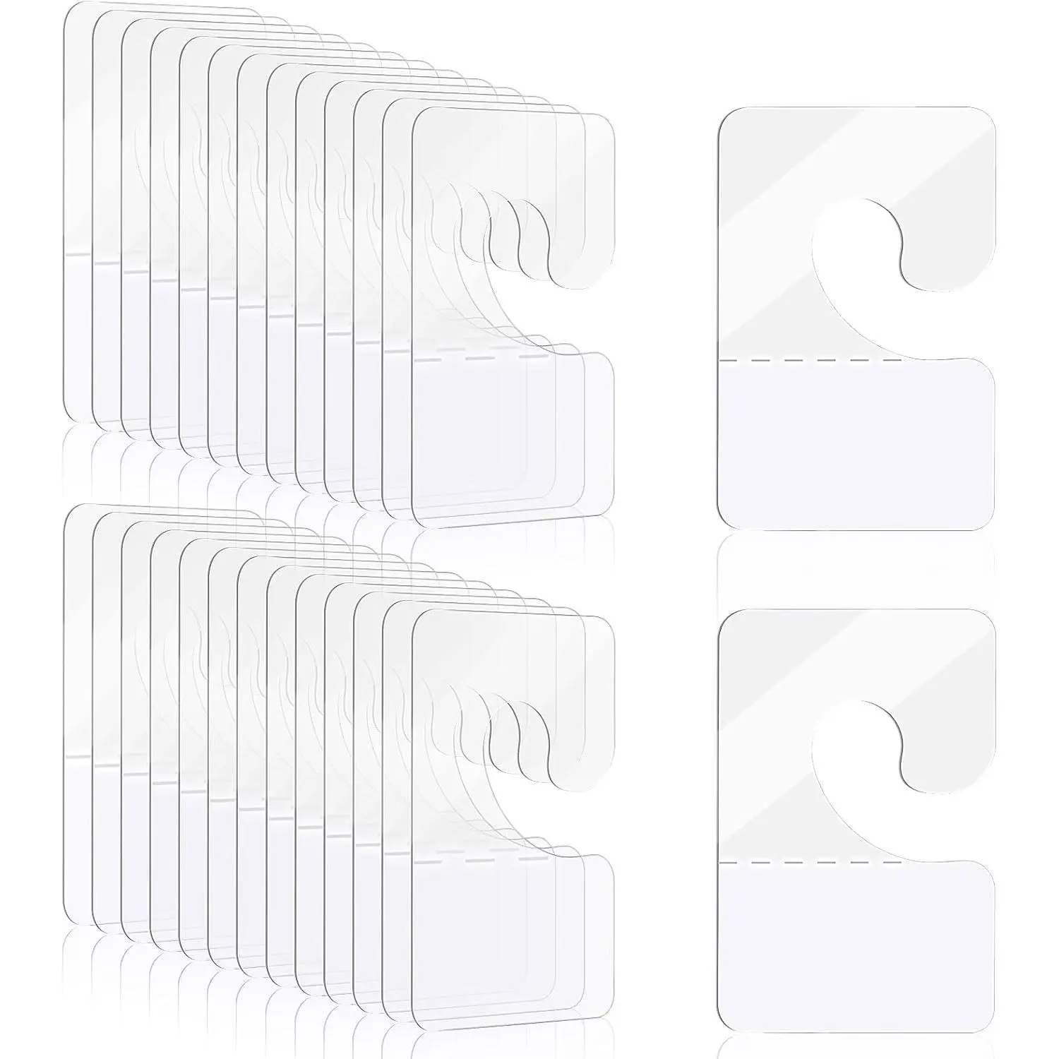 200 count Sticky Hang Tabs, Self Adhesive J Hook  Tabs Plastic Hang Tags for Retail Display in Business Shops Clear Small Adhesive Hooks for